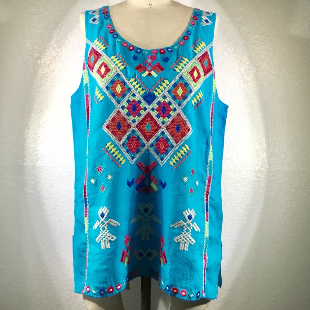JWLA Johnny Was Geo Tank Sz M NWT
